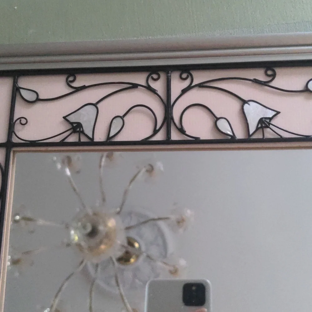 New Via Vermont Ibiza Picture Frame And/Or Mirror, New, Pearlized Metal Work